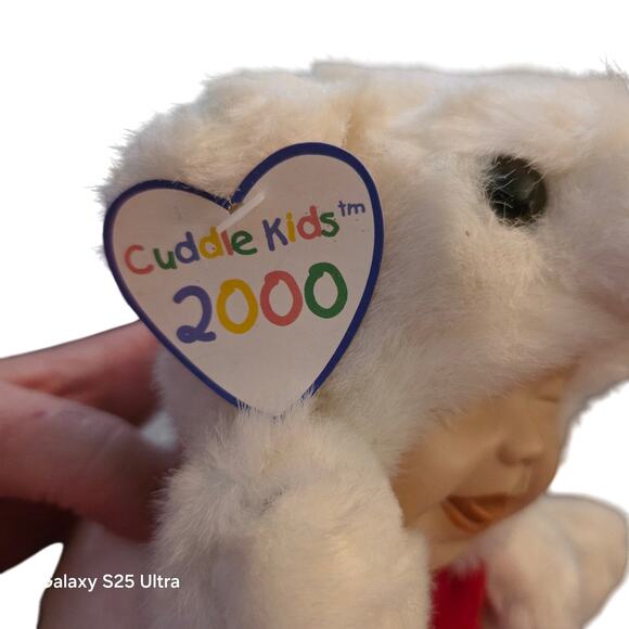 Vtg Geppeddo Doll Cuddle Kids 2000 Peter Polar Bear Porcelain Doll 08N096 - Picture 4 of 6